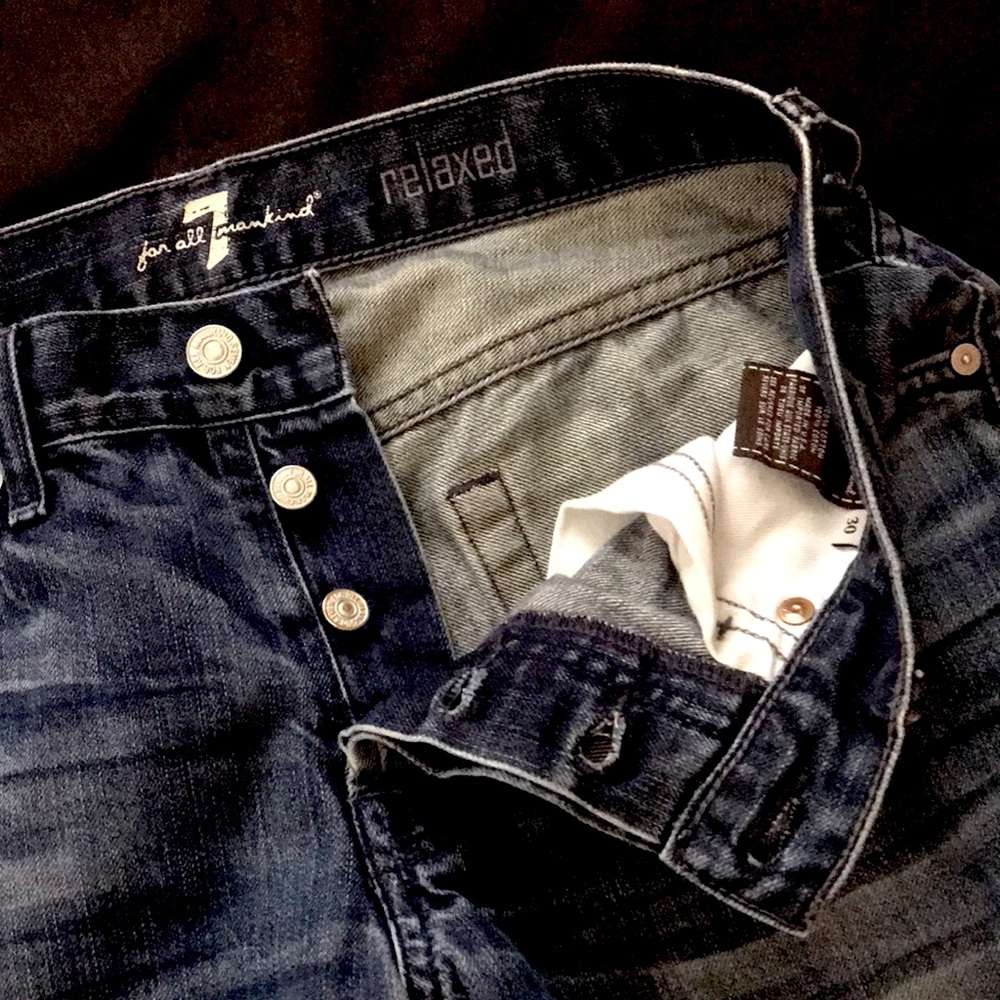 Men’s 7 FOR ALL MANKIND Relaxed HEAVY Stitch Jeans - Picture 6 of 11